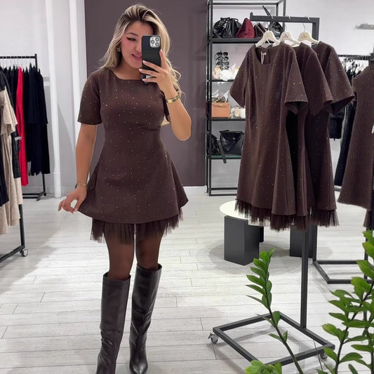 Csillogó tüll miniruha